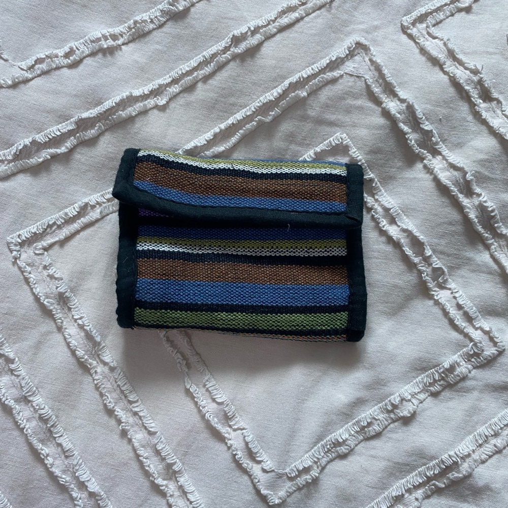 Striped Fabric Wallet